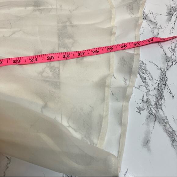 NWOT Sundance sheer silk tunic top cream Sz L - Picture 5 of 5